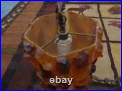 Lucite 1960s Lucite Rock Candy Cylinder swag light