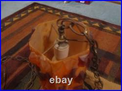 Lucite 1960s Lucite Rock Candy Cylinder swag light