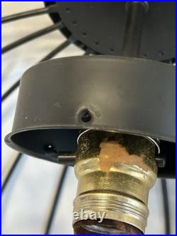 MCM Arthur Umanoff Style WROUGHT IRON Bird Cage Hanging Swag Lamp Pendant Light