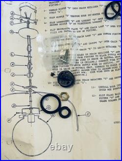 MCM Arthur Umanoff Style WROUGHT IRON Bird Cage Hanging Swag Lamp Pendant Light