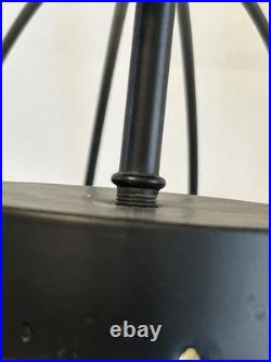 MCM Arthur Umanoff Style WROUGHT IRON Bird Cage Hanging Swag Lamp Pendant Light