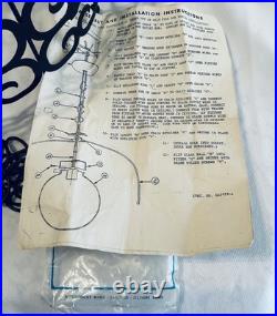 MCM Arthur Umanoff Style WROUGHT IRON Bird Cage Hanging Swag Lamp Pendant Light