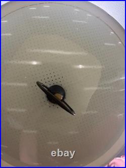 MCM Atomic Pull Down Retractable Light Fixture Vintage Pendant UFO Saucer Eames
