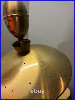 MCM Atomic Pull Down Retractable Light Fixture Vintage Pendant UFO Saucer Eames