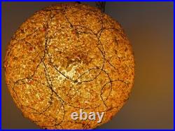 MCM Chunky Lucite Swag Ball Lamp VTG Multicolor Confetti Rock Candy Swirls 14