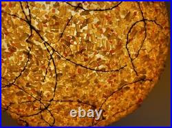MCM Chunky Lucite Swag Ball Lamp VTG Multicolor Confetti Rock Candy Swirls 14