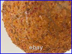 MCM Chunky Lucite Swag Ball Lamp VTG Multicolor Confetti Rock Candy Swirls 14