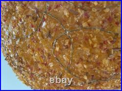 MCM Chunky Lucite Swag Ball Lamp VTG Multicolor Confetti Rock Candy Swirls 14