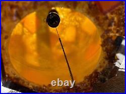 MCM Chunky Lucite Swag Lamp Vintage Brown Orange Yellow Rock Candy 13 Sphere