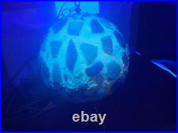 MCM Chunky Lucite Swag Lamp Vintage Rock Candy Ceiling Ball 14 Blue Purple