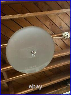 MCM Flying Saucer Hanging Light Fixture vtg Atomic Age UFO Lamp for jmgdds only