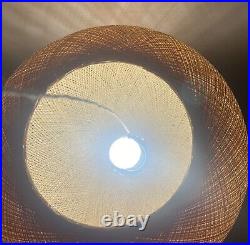 MCM Gold Spun Fiberglass String Swag Pendant Hanging Light Fixture or Lamp
