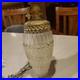 MCM Hollywood Regency Hanging Swag Lamp Vintage Crystal Cut Glass Light TESTED