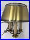 MCM Pendant Light Tole Chain Swag 3 Bulb Polished Brass Hanging Lamp Original