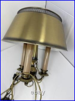 MCM Pendant Light Tole Chain Swag 3 Bulb Polished Brass Hanging Lamp Original