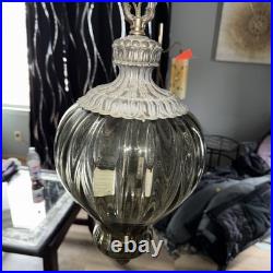 MCM Retro Large Teardrop Glass Hanging Swag Light