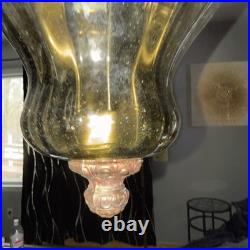 MCM Retro Large Teardrop Glass Hanging Swag Light