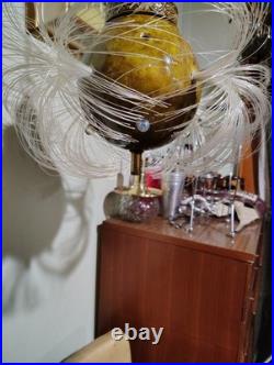 MCM Swag Hanging Lamp Ceramic Fiber Optic Vintage