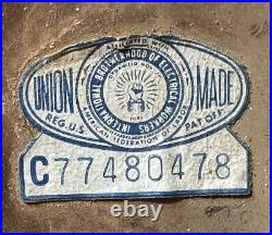 MCM Swag Light Amber Glass Hanging Lamp RETRO 70's VTG Earl Lites