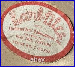 MCM Swag Light Amber Glass Hanging Lamp RETRO 70's VTG Earl Lites