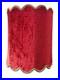 MCM Vintage Red Velvet Hanging Swag Lamp Shade 16.5x18 Elegant Room Decor Retro