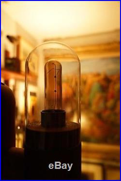 MID CENTURY MODERN TEST TUBE CACTUS HANGING LAMP! EAMES VTG WOOD 1970's