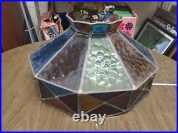 MID-CENTURY MODERN Vintage Acrylic HANGING LAMP Pendant Light SHADE Multi color