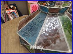 MID-CENTURY MODERN Vintage Acrylic HANGING LAMP Pendant Light SHADE Multi color