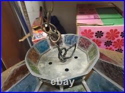 MID-CENTURY MODERN Vintage Acrylic HANGING LAMP Pendant Light SHADE Multi color