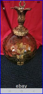 Mid CENTURY MODERN GLASS GLOBE FOR SWAG LAMP