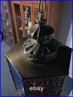 Mid Century (3) Color Retro Vintage Swag Lamp. Unique, One Of A Kind, Rare, VGC