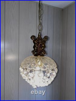 Mid-Century Cherub Crystal Pendant Lamp Mid-Century Cherub Crystal Pendant Lamp