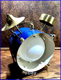 Mid Century Drummers DRUM SET Hanging Light Fixture Childs Bedroom Swag Lamp