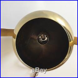 Mid Century Gold Swag Lamp Light Mod Modern Orb Globe Hanging Metal Vtg