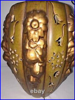 Mid Century Hanging Lamp Swag Light Retro Pendant Vintage Chain NICE