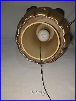 Mid Century Hanging Lamp Swag Light Retro Pendant Vintage Chain NICE