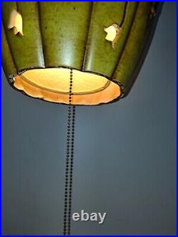 Mid Century Hanging Lamp Swag Light Retro Pendant Vintage Chain NICE