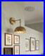 Mid Century Modern Brass Fluted Wall Sconce French Scalloped Hanging Lamp