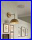 Mid Century Modern Hanging Fluted Lamp Brass Scalloped Wall Sconce French