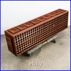 Mid Century Modern Hanging Lamp Douglas Fir Wood Vintage Swag Light Custom 1970s