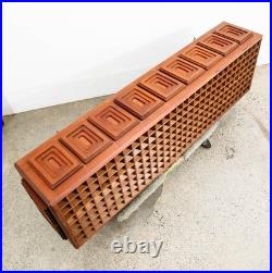 Mid Century Modern Hanging Lamp Douglas Fir Wood Vintage Swag Light Custom 1970s