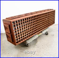 Mid Century Modern Hanging Lamp Douglas Fir Wood Vintage Swag Light Custom 1970s