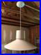 Mid Century Modern Lightolier White Pendant Lamp Danish Style