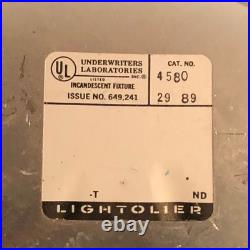 Mid Century Modern Lightolier White Pendant Lamp Danish Style
