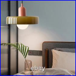 Mid Century Modern Pendant Light Orange Green Glass Hanging Light Nordic Large S