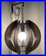 Mid Century Modern Pendant Swag Lamp Sphere Lucite Filament String Secon Style