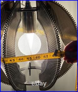 Mid Century Modern Pendant Swag Lamp Sphere Lucite Filament String Secon Style