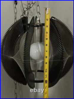 Mid Century Modern Pendant Swag Lamp Sphere Lucite Filament String Secon Style