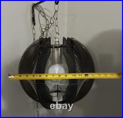 Mid Century Modern Pendant Swag Lamp Sphere Lucite Filament String Secon Style