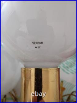 Mid Century Modern Robert Sonneman Brass Waterfall Swag Lamp Light Chandelier